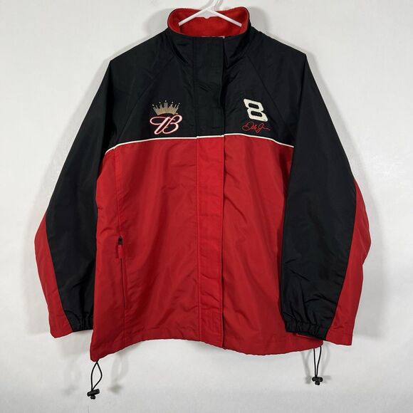 VTG Winners Circle Dale Earnhardt Jr. Budweiser Jacket Womens Size Large NASCAR - Picture 1 of 16